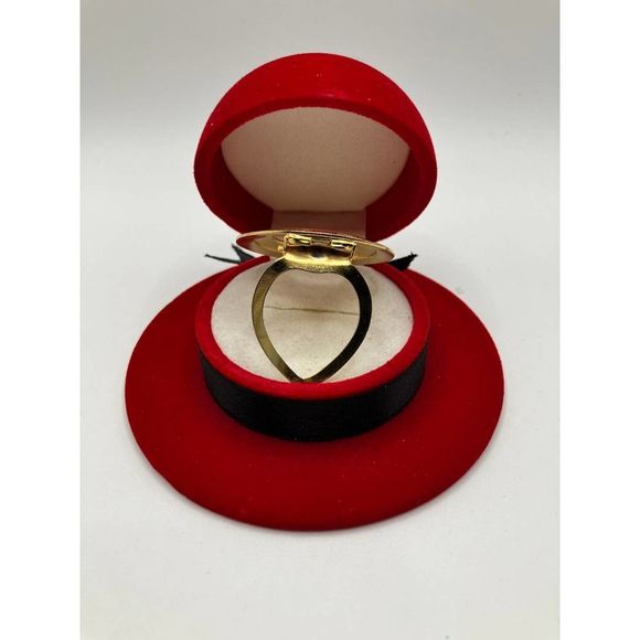 Vintage Brushed Gold-Tone Scarf Clip! - Picture 2 of 3